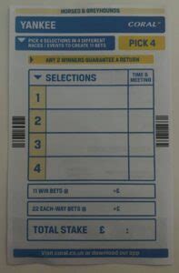 Coral Betting Slips .